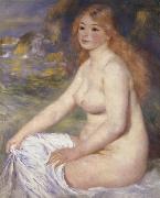 Pierre Renoir Blonde Bather painting